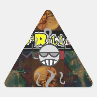 Adesivo Triangular Autocolante Chaotic J-Rilla e Skull Triangle