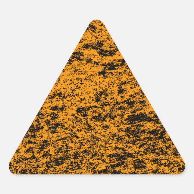 Adesivo Triangular Autocolante de triângulo preto e laranja (Frente)