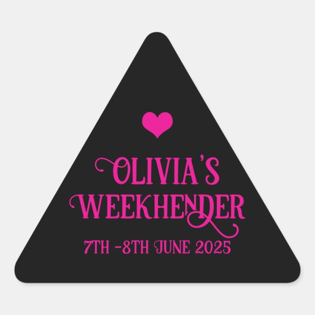 Adesivo Triangular Autocolante Personalizado Chic | Esquadrão de Noiv (Frente)