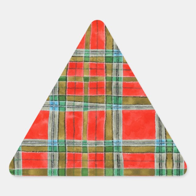 Adesivo Triangular Autocolantes de triângulo de TARTAN do MAC BAIN (Frente)