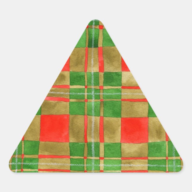 Adesivo Triangular Autocolantes de triângulo GREGOR MAC TARTAN (Frente)