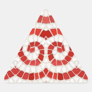 Adesivo Triangular Autocolantes de triângulo MOSAIC VERMELHO