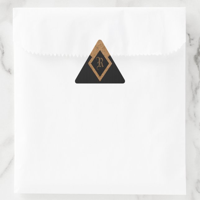 Adesivo Triangular Autocolantes de triângulo preto e branco (Bolsa)