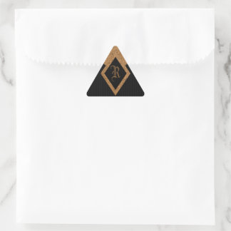 Adesivo Triangular Autocolantes de triângulo preto e branco