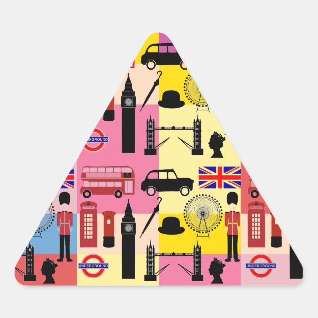 Adesivo Triangular Autocolantes do Triângulo de Londres (Frente)