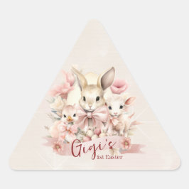 Adesivo Triangular Autocolantes personalizados, Pintinhos e carneiros
