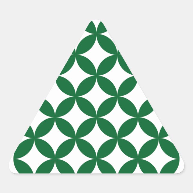 Adesivo Triangular Autocolantes Verdes do Triângulo do Shippo (Frente)