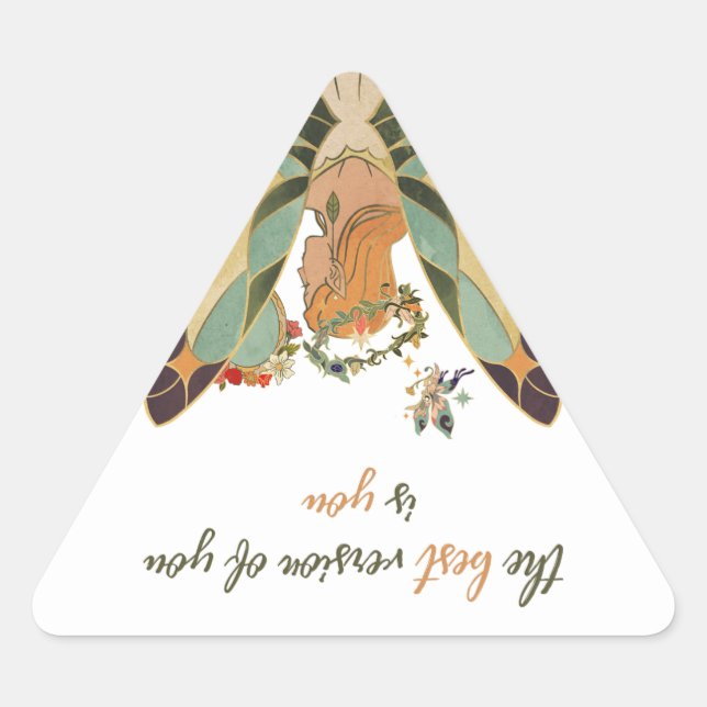 Adesivo Triangular Autocollant – Inspirational Quote Sticker – The Be (Frente)