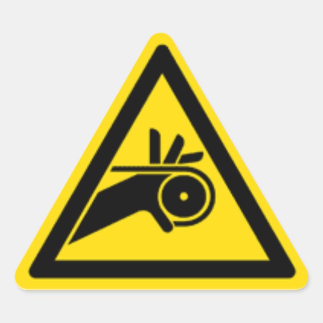 Adesivo Triangular Aviso do Cinturão/Cadeia (Frente)