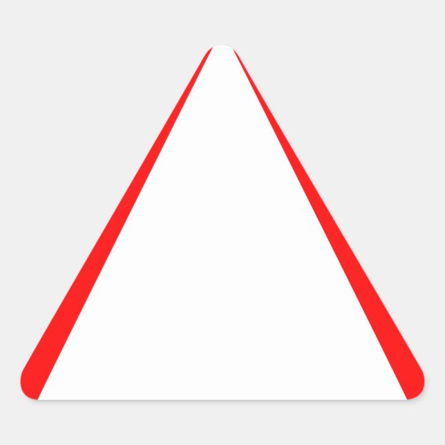 Adesivo Triangular Aviso vermelho genérico do Vazio (Frente)