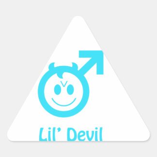 Adesivo Triangular Baby Blue Lil Devil MalCE Symbol