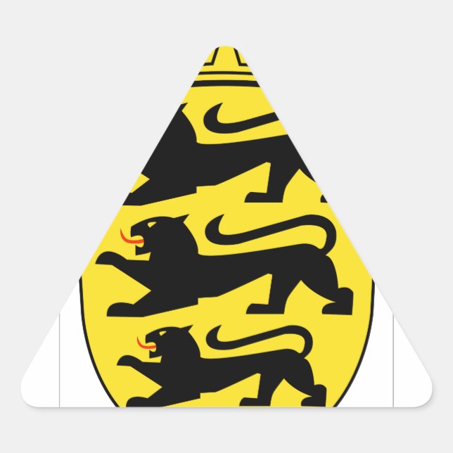 Adesivo Triangular Bade-Vurtemberga (Alemanha) Casaco de Armas (Frente)