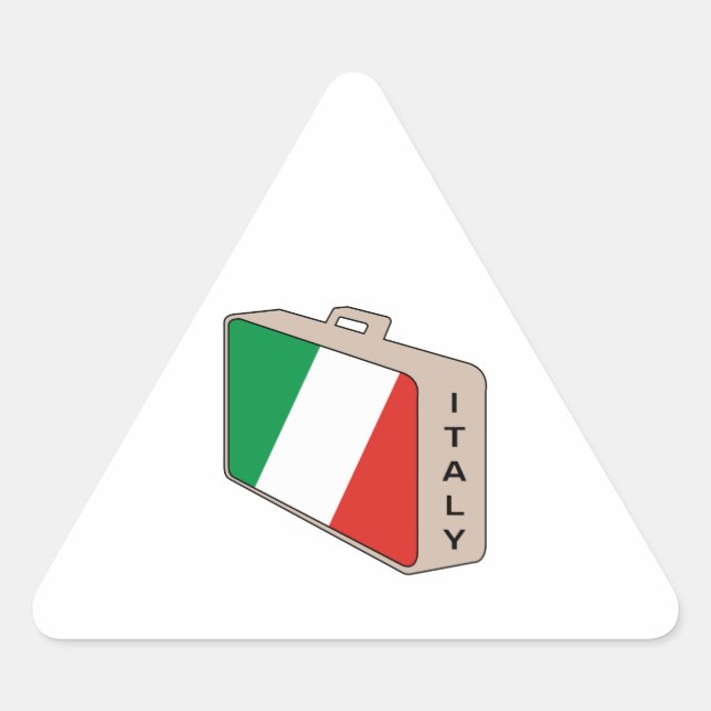Adesivo Triangular Bagagem Itália (Frente)