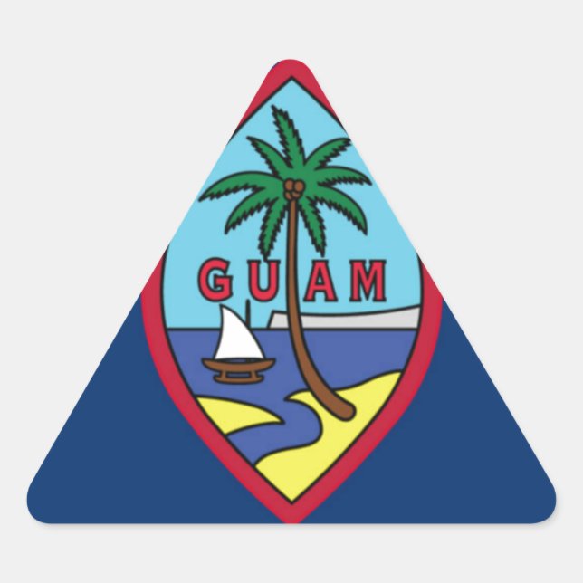 Adesivo Triangular Baixo custo! Sinalizador Guam (Frente)