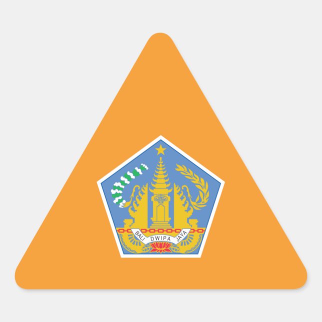 Adesivo Triangular Bali Flag, Indonésia (Frente)
