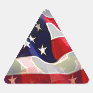 Adesivo Triangular Bandeira Americana
