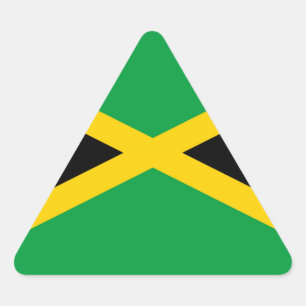Adesivo Triangular Bandeira da Jamaica