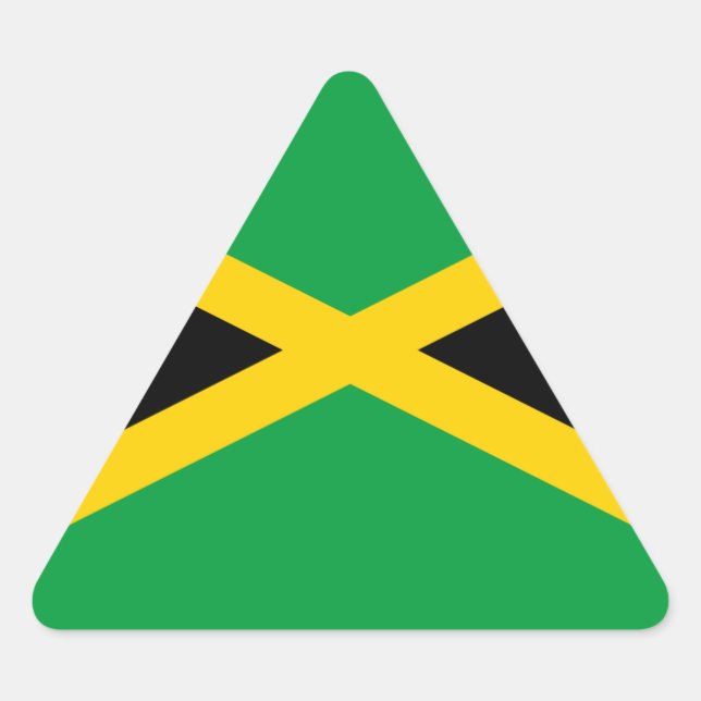 Adesivo Triangular Bandeira da Jamaica (Frente)