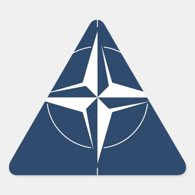 Adesivo Triangular Bandeira da NATO (Frente)