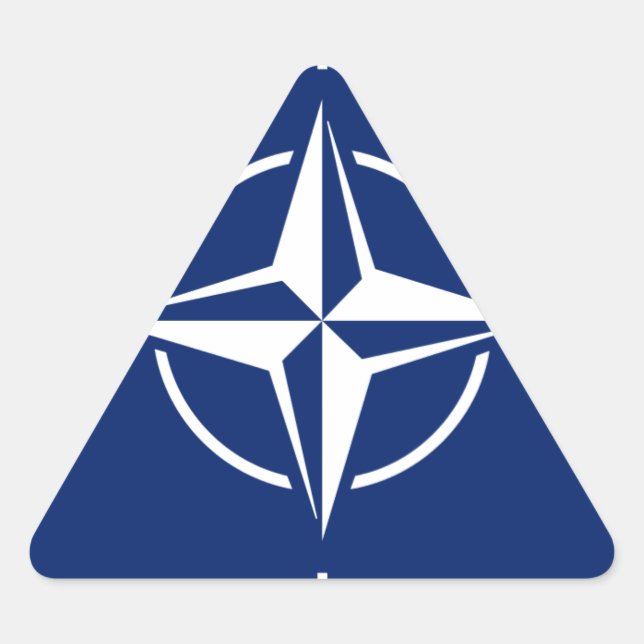 Adesivo Triangular Bandeira da NATO (Frente)