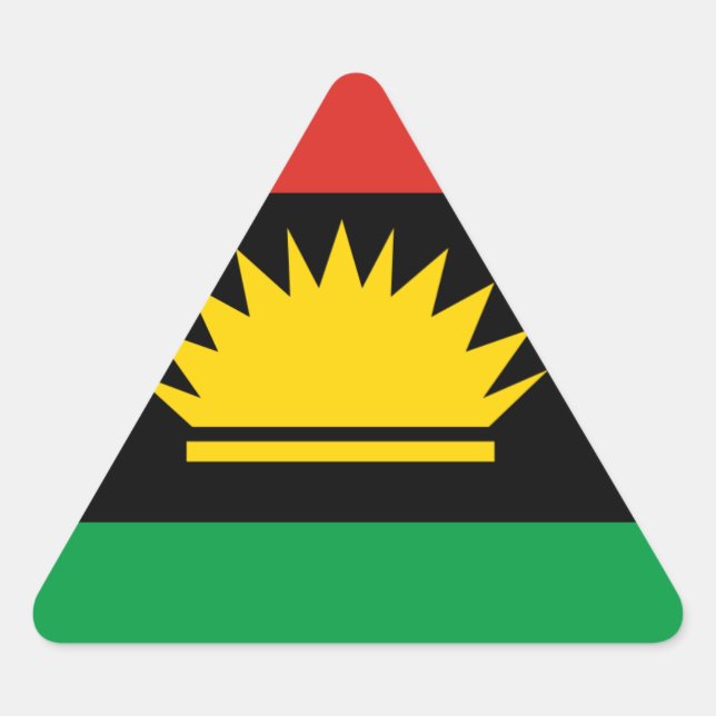 Adesivo Triangular Bandeira de Biafra (Bafra) (Frente)
