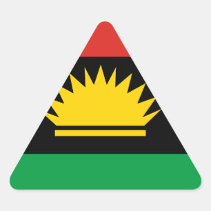 Adesivo Triangular Bandeira de Biafra (Bafra)