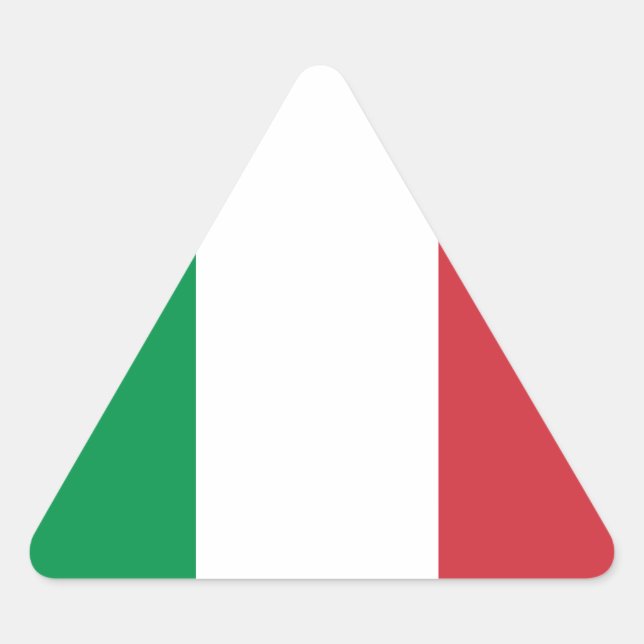 Adesivo Triangular Bandeira de Itália (Frente)