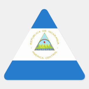 Adesivo Triangular Bandeira de Manágua, Bandeira da Nicarágua