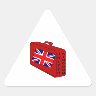 Adesivo Triangular Bandeira do Reino Unido Vermelha Mala