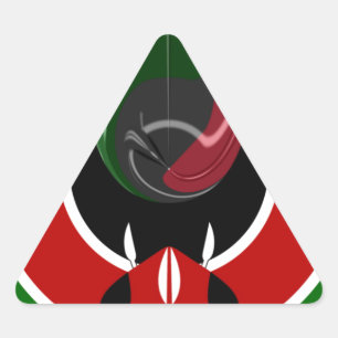 Adesivo Triangular Bandeira Fluid Kenyan