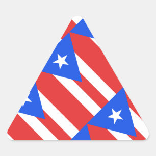 Adesivo Triangular Bandeira Porto Rico