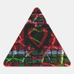 Adesivo Triangular Bandeira Rachada: Mantenha Simples - Resiliência Q