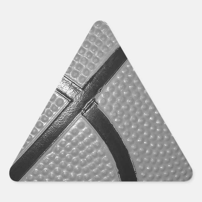 Adesivo Triangular Basquete de Fechamento Preto e Branco (Frente)
