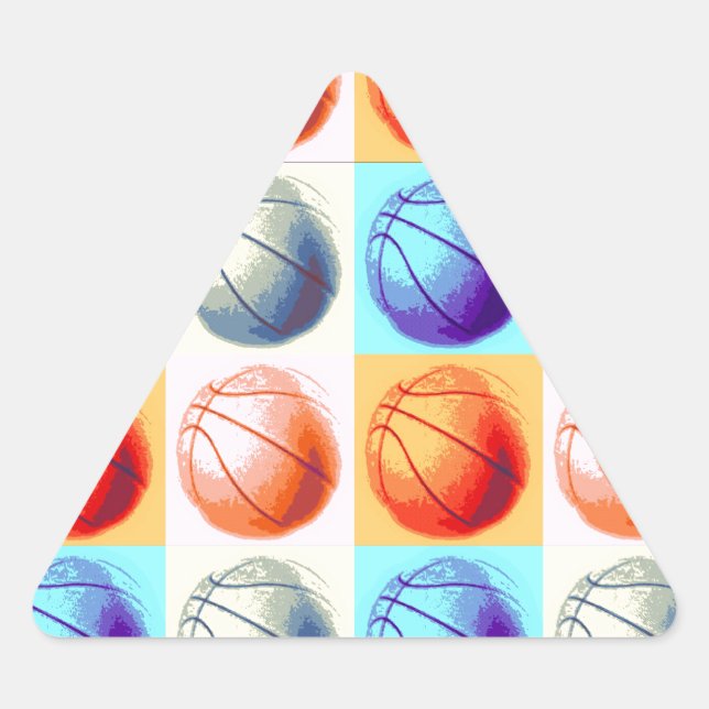 Adesivo Triangular Basquete de pop (Frente)