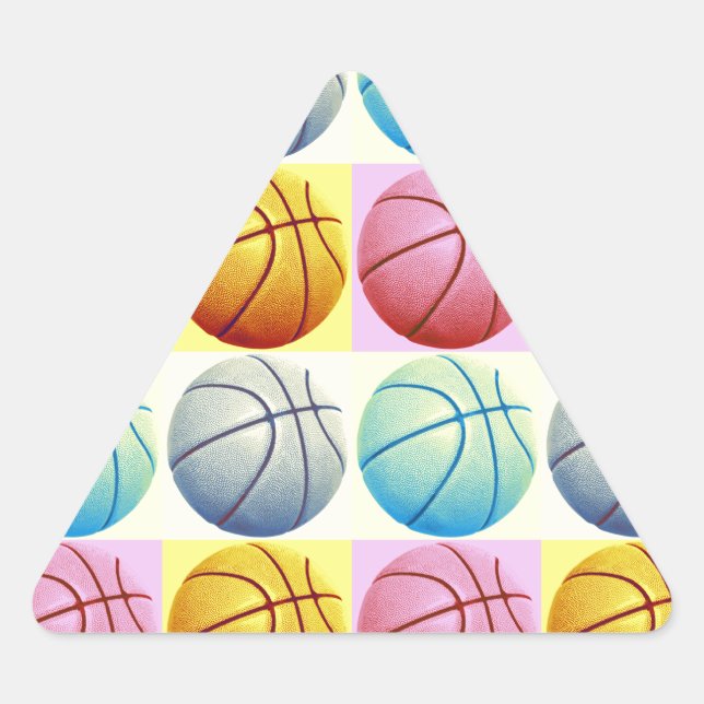 Adesivo Triangular Basquete de pop (Frente)