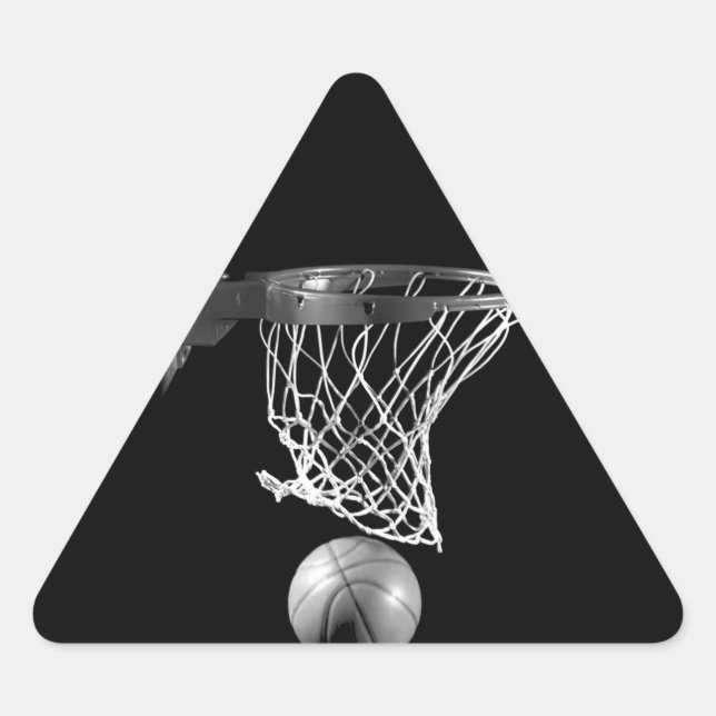Adesivo Triangular Basquete preto e branco (Frente)