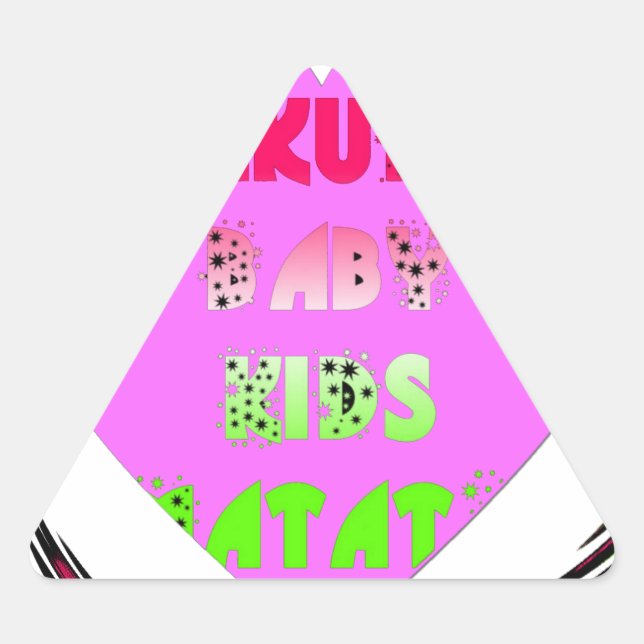 Adesivo Triangular Bebês Corações Rosa Hakuna Matata Bebê Crianças De (Frente)