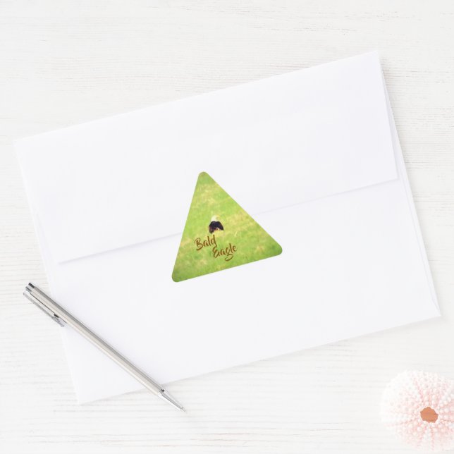 Adesivo Triangular Behind a Bald Eagle Stickers (Envelope)