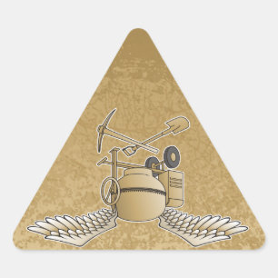 Adesivo Triangular Beige para betão