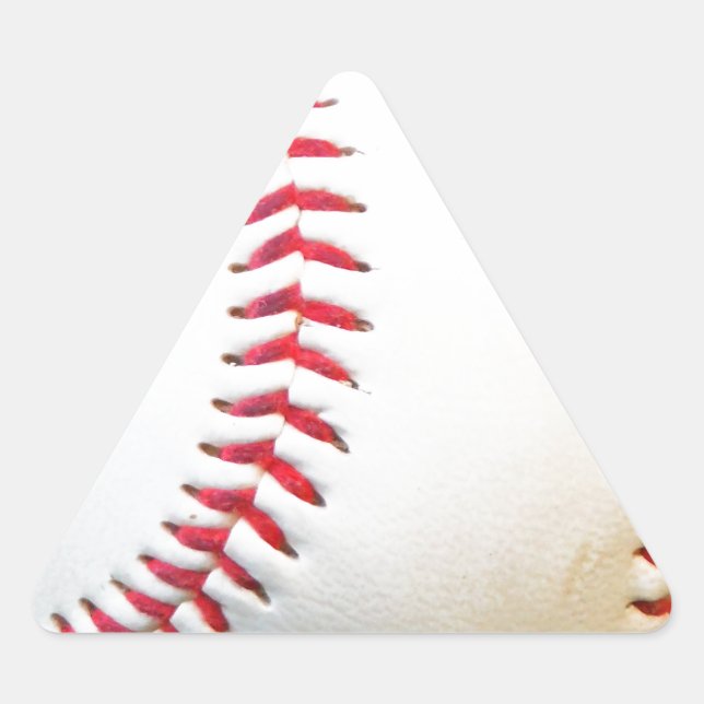 Adesivo Triangular Beisebol Branco com Ponta Vermelha (Frente)