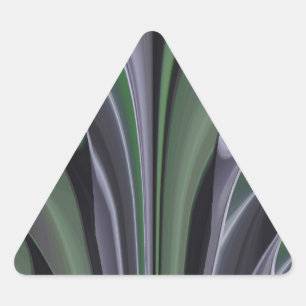 Adesivo Triangular Bela Arte de Design de Textura de Aurora Verde Inc