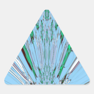 Adesivo Triangular Belo Aqua Azul Azul Incrível Arte Floral
