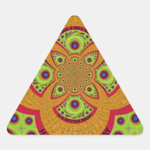 Adesivo Triangular Belo Design do Padrão Africano Mandala