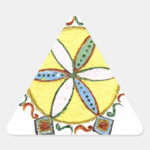 Adesivo Triangular Belo padrão de vetor de estrela inspiracional