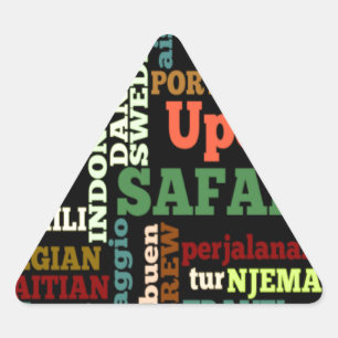 Adesivo Triangular Bênçãos internacionais de Viagem