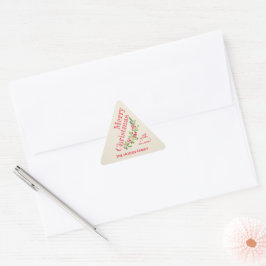 Adesivo Triangular Berries e Greenery sobre o Natal da Costa do Marfi