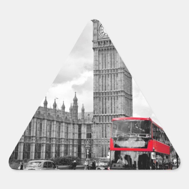 Adesivo Triangular Big Ben London (Frente)