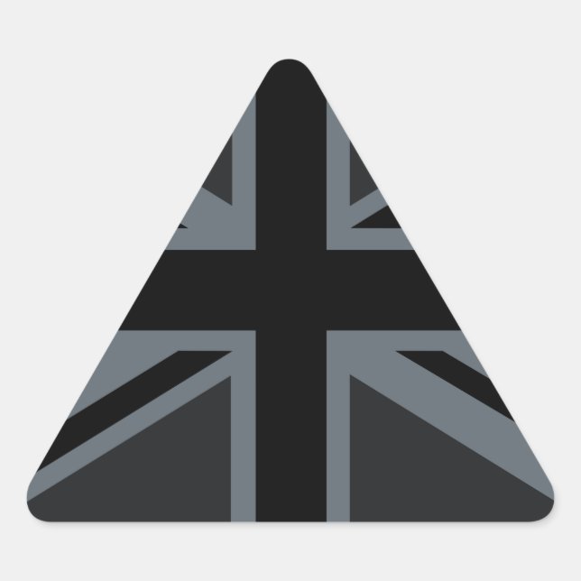 Adesivo Triangular Black Union Jack British Flag Decor (Frente)