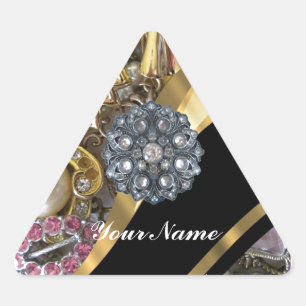 Adesivo Triangular Blade preto e ouro