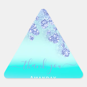 Adesivo Triangular Blueocean Floral Triângulo Glitter Noivado ANIVERS